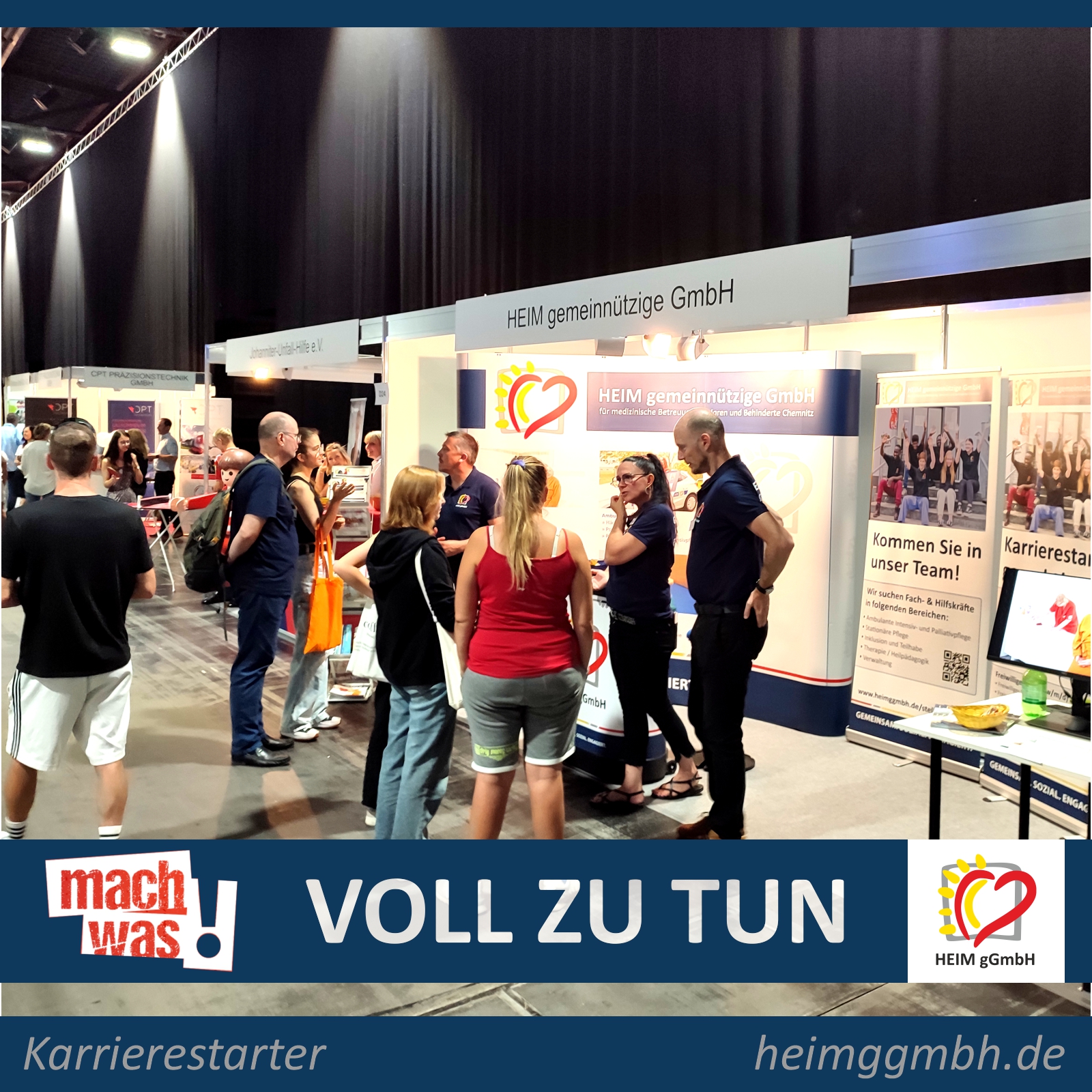 Die Heim gemeinnützige GmbH auf der Ausbildungs- und Studienmesse mach was! 2023