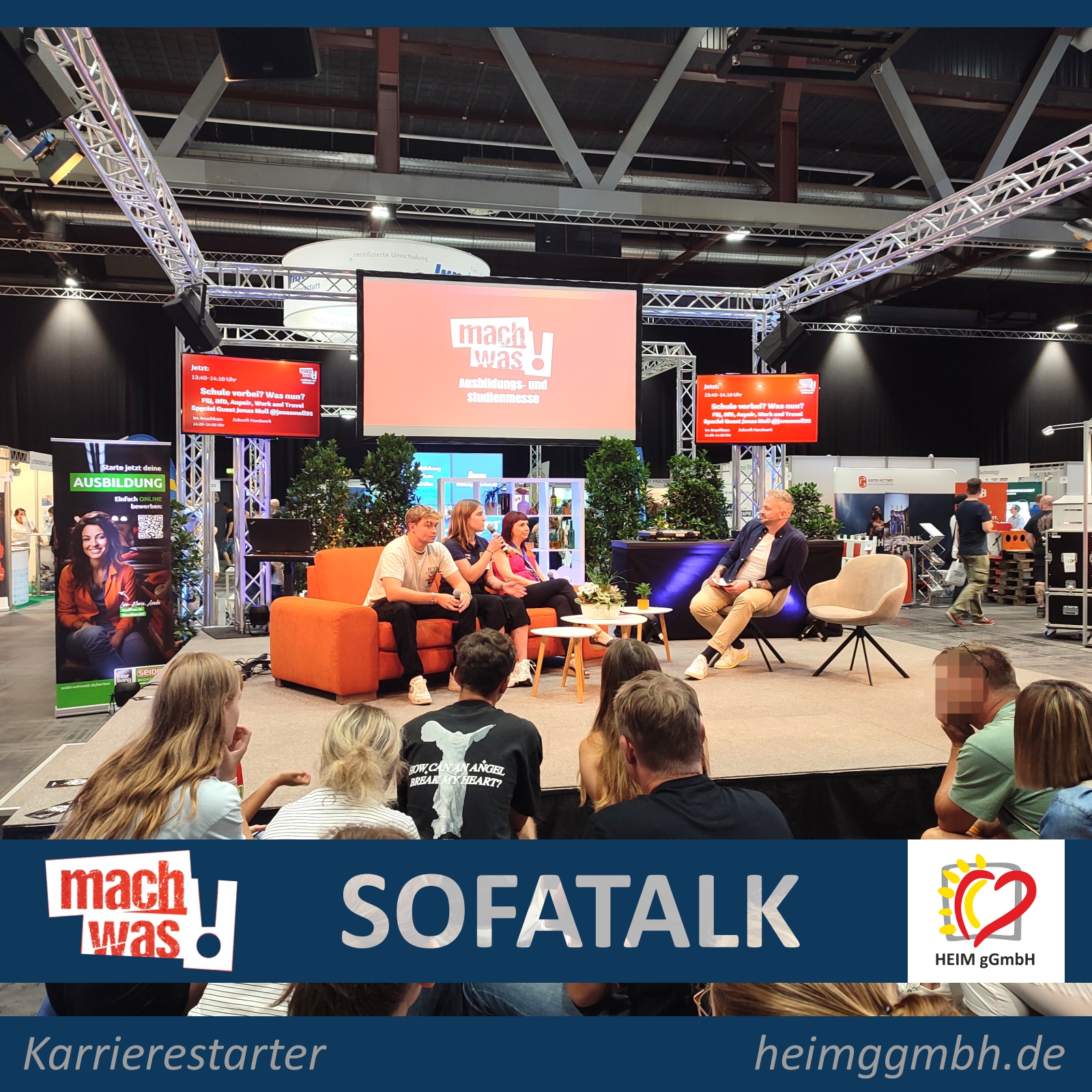 Die Heim gemeinnützige GmbH auf der Ausbildungs- und Studienmesse mach was! 2023