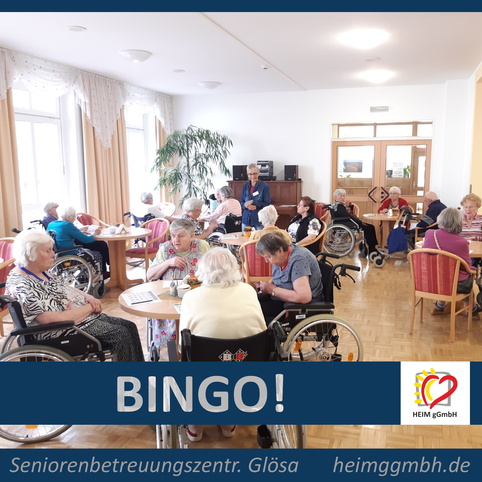 Gern genutzt: Unser regelmäßiger Bingo-Nachmittag im Seniorenpflegezentrum der HEIM gemeinnützige GmbH in Chemnitz Glösa.