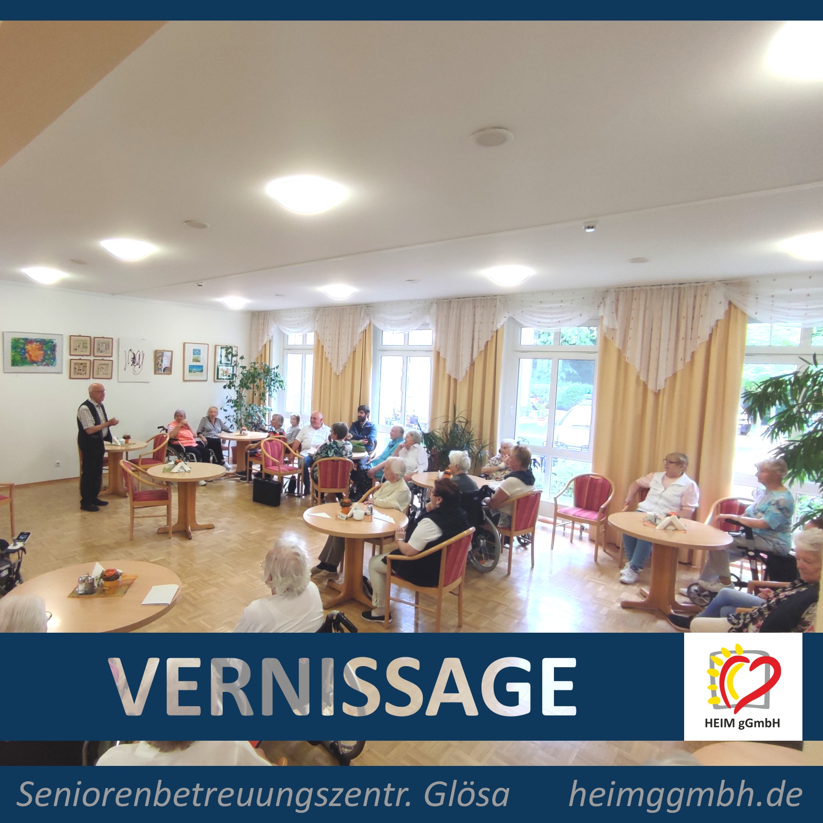 „Alt und kreativ“ Kunst-Vernissage im Seniorenbetreuungszentrum Glösa