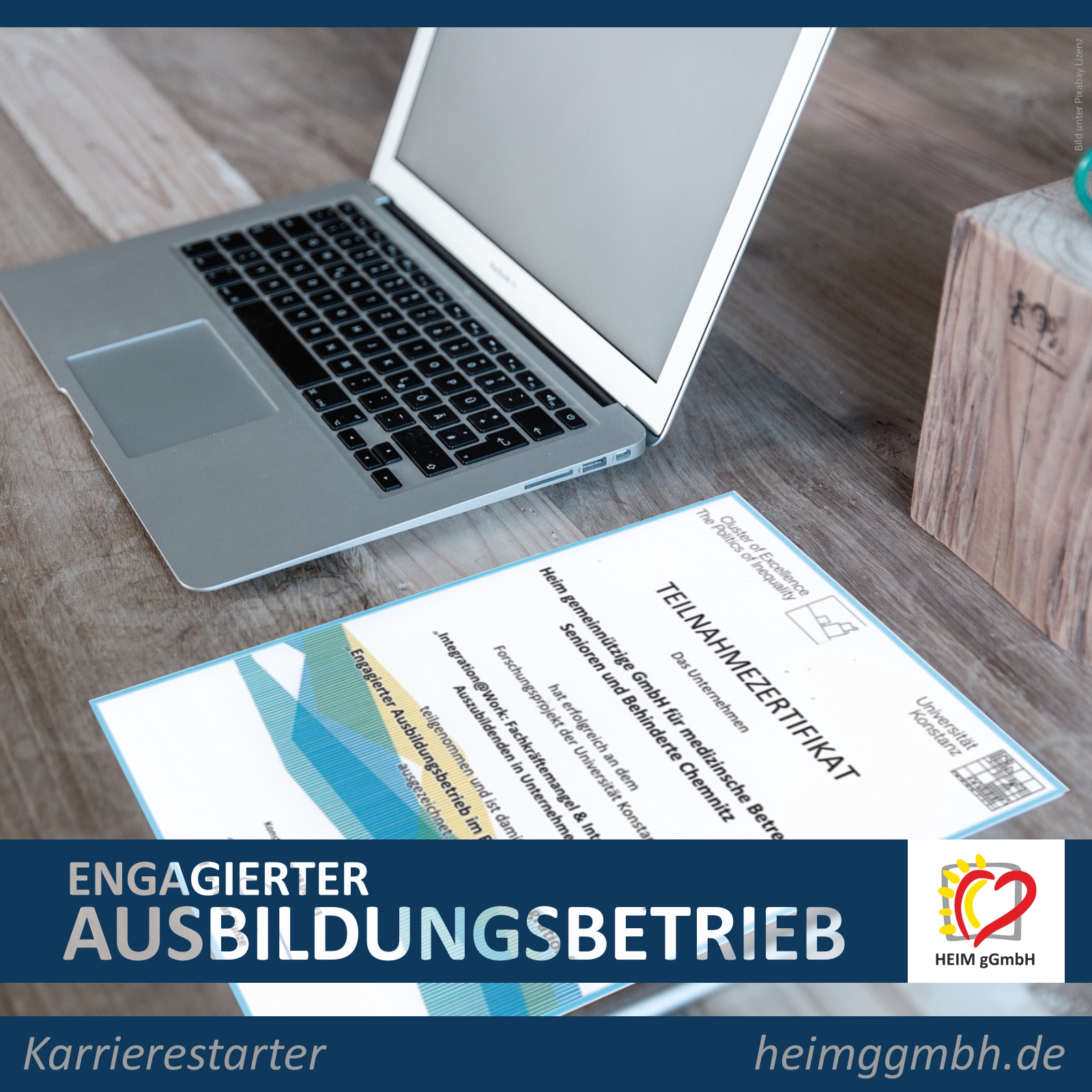 Teilgenommen. Engagiert. Und ausgezeichnet. Die HEIM gemeinnützige GmbH ist engagierter Ausbildungsbetrieb im Bereich Integration.
