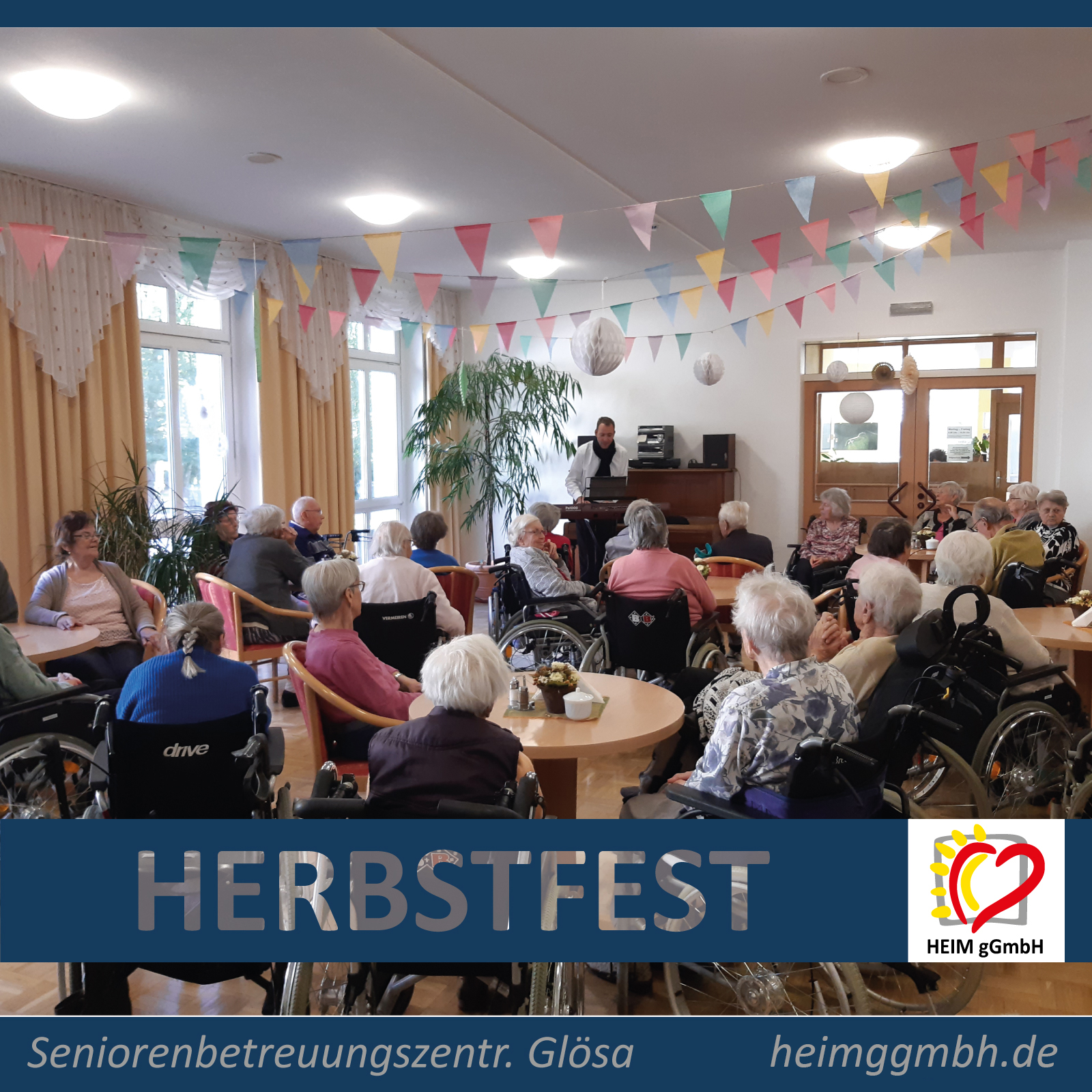 Heiteres Herbstfest mit Musik und Kürbissuppe im Seniorenbetreuungszentrum Glösa der HEIM gemeinnützige GmbH in Chemnitz