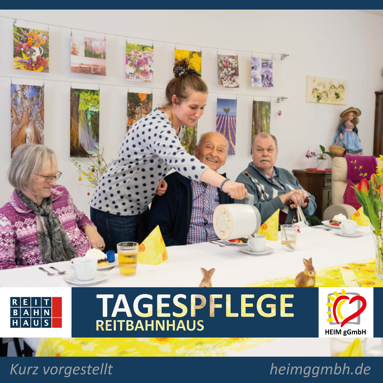 Kurz vorgestellt: Unsere Tagespflege im Reitbahnhaus der HEIM gemeinnützigen GmbH in Chemnitz in der Fritz-Reuter-Straße 10