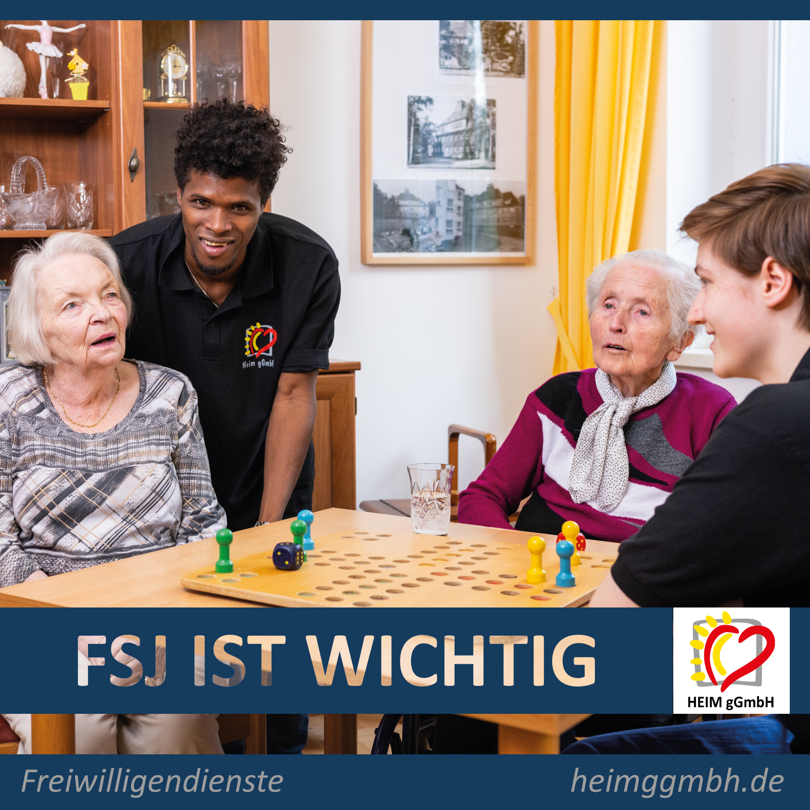 Freiwilliges Soziales Jahr (FSJ) oder Bundesfreiwilligendienst (BFD) sind für die HEIM gGmbH als anerkannter Träger eine wichtige Sache.
