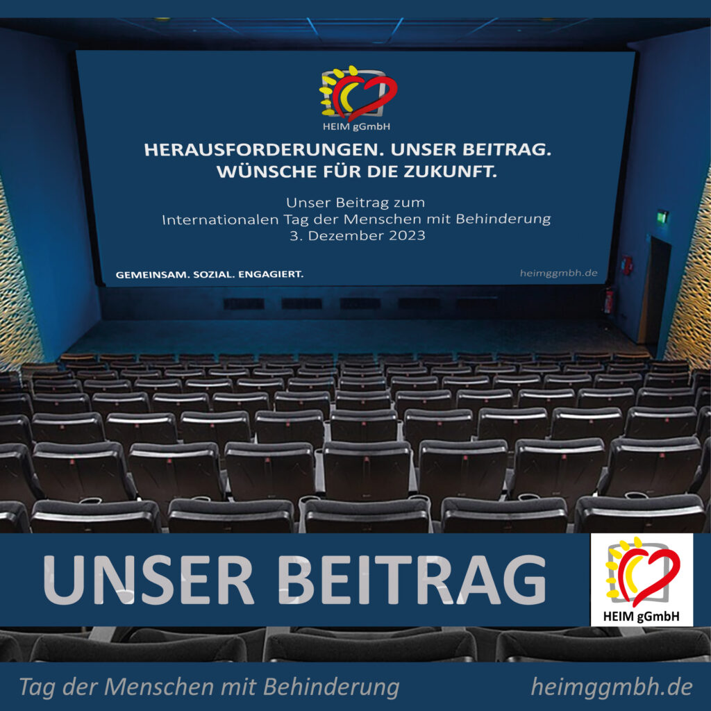 Dieses kurze Video ist der Beitrag der HEIM gemeinnützige GmbH zum Tag der Menschen mit Behinderung am 3. Dezember 2023