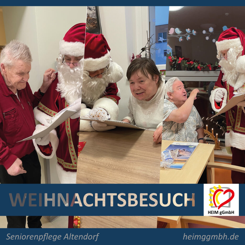 Der Weihnachtsmann zu Gast in der Seniorenpflege Altendorf
