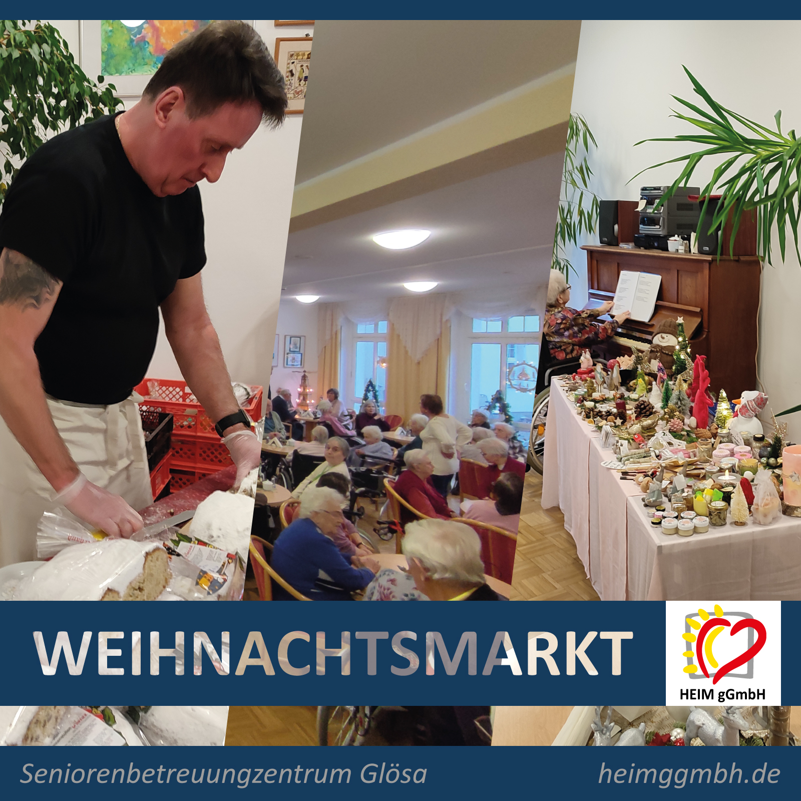 Traditioneller Weihnachtsmarkt in unserem Seniorenbetreuungszentrum Chemnitz-Glösa der HEIM gemeinnützige GmbH