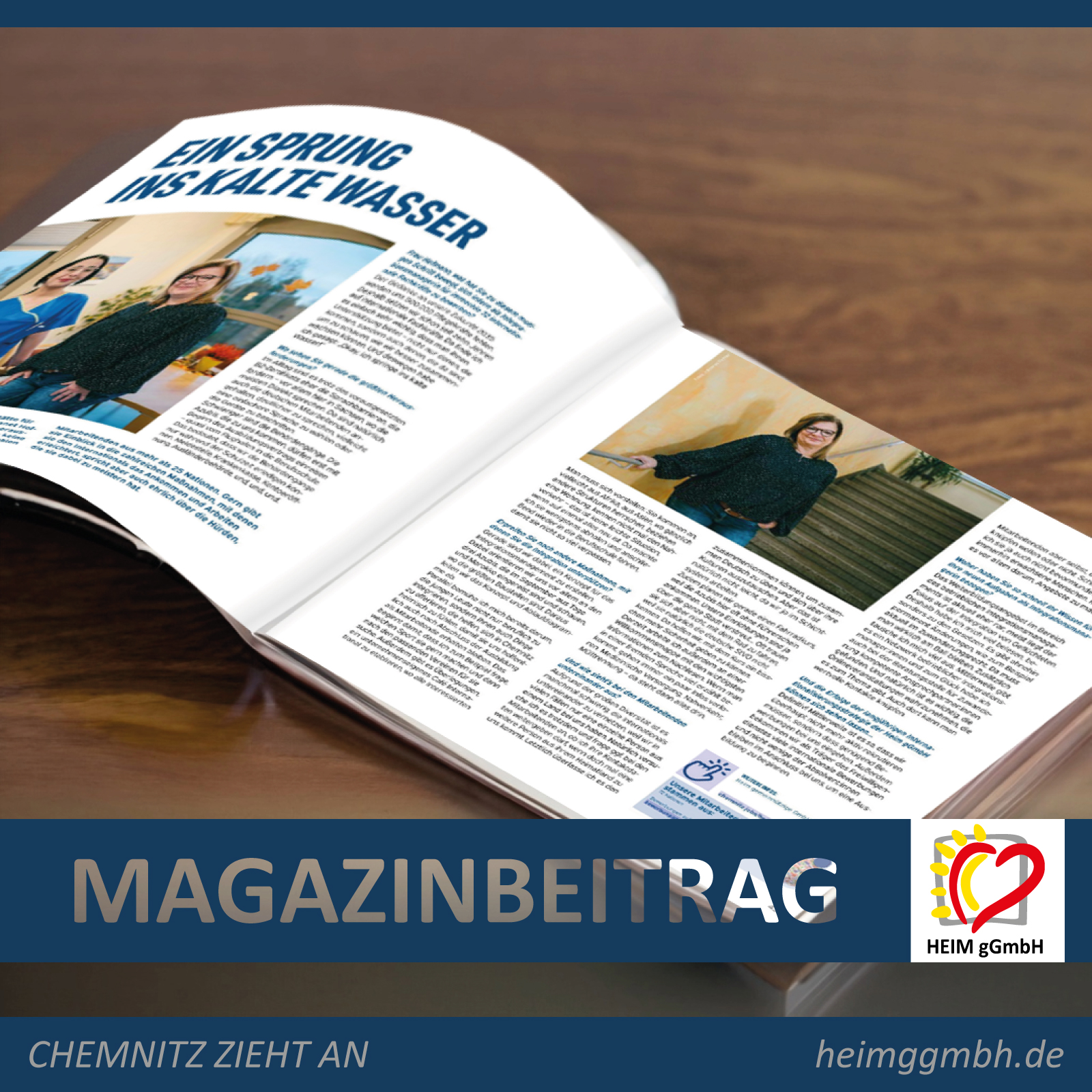Der Integrationscoach der HEIM gemeinnützige GmbH im Interview für das Magazin von "Chemnitz zieht an" zum Thema Internationals