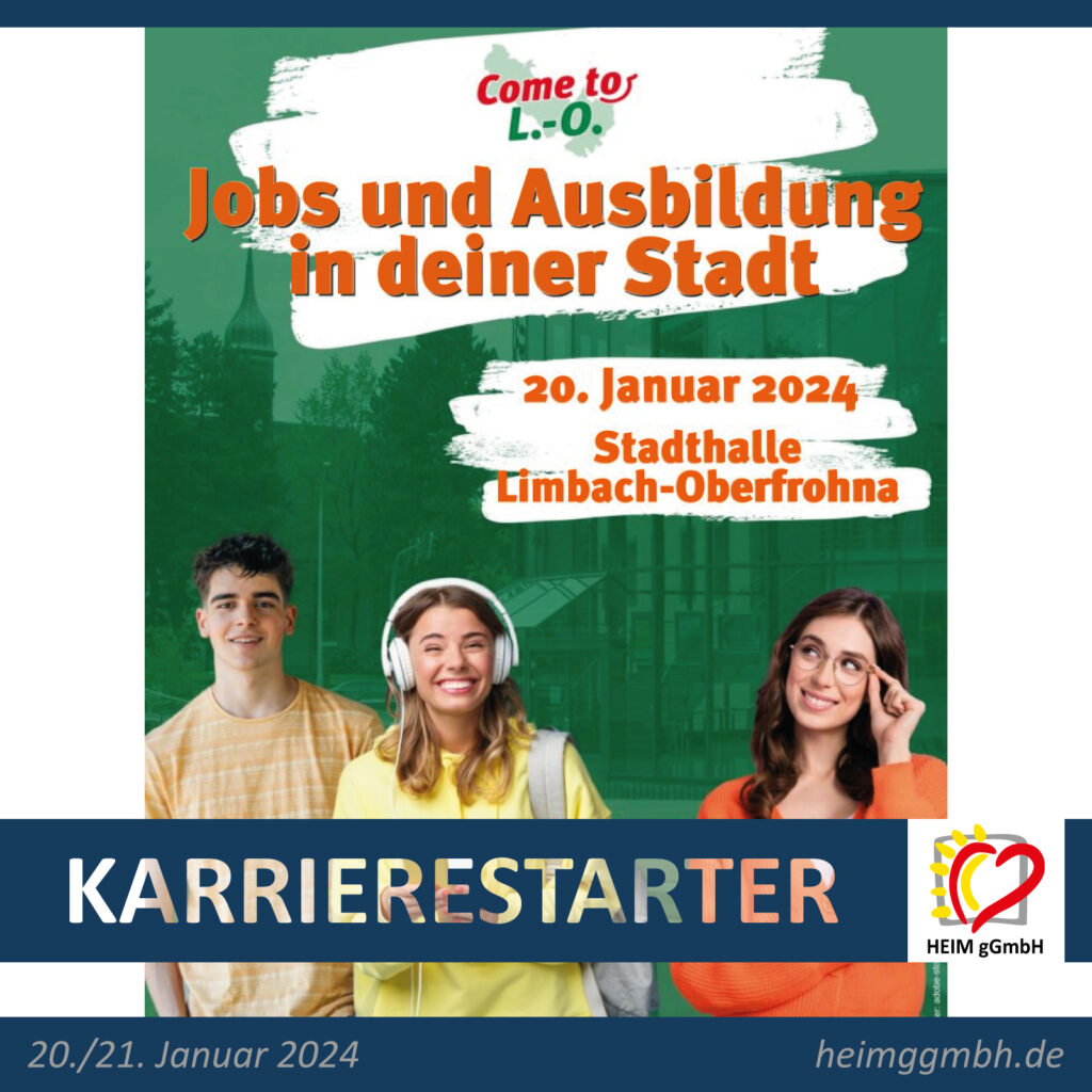 Die HEIM gemeinnützige GmbH aus Chemnitz auf der Ausbildungs- und Jobmesse in der Stadthalle Limbach-Oberfrohna am 20./21.01.2024