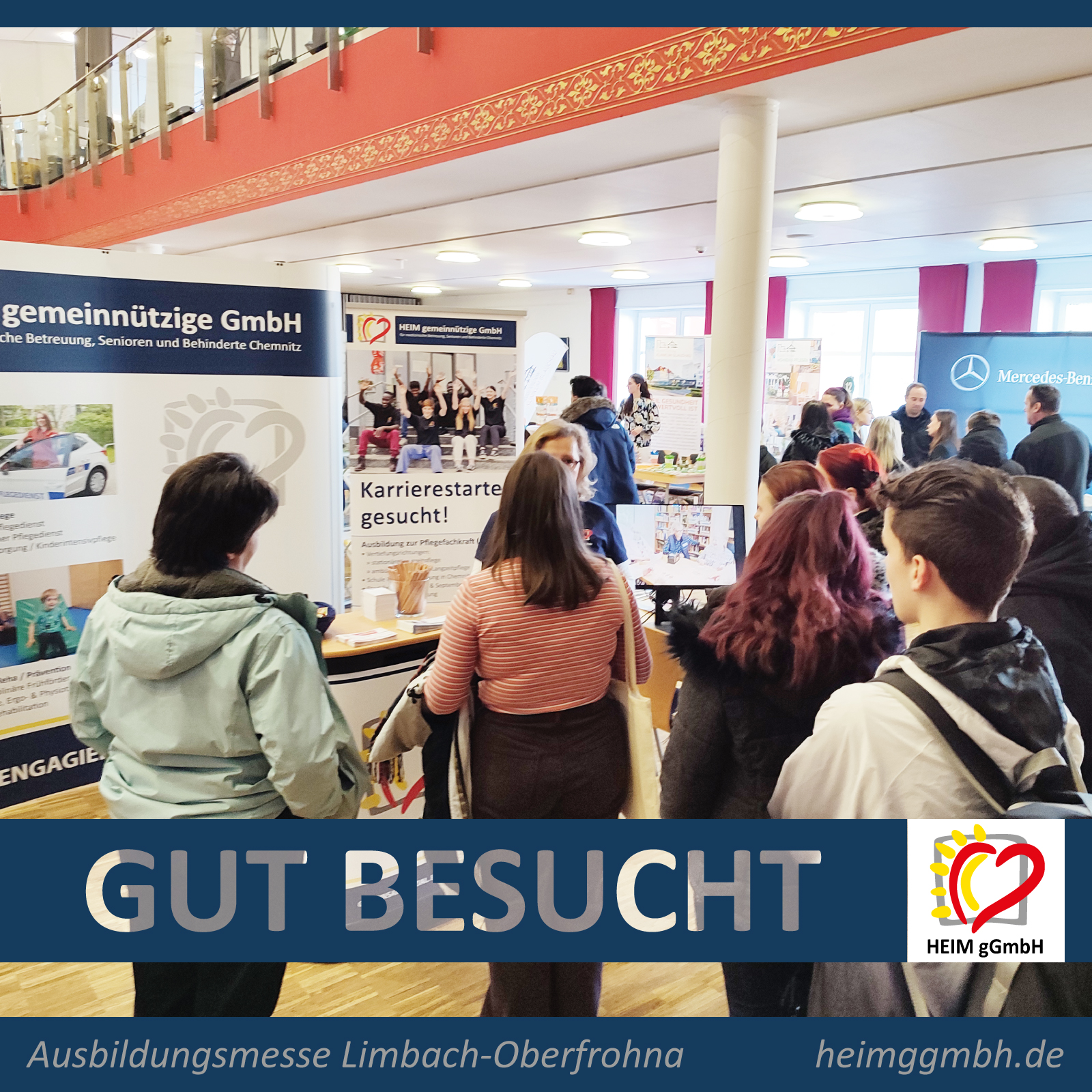 Gut besucht – Teilnahme der HEIM gemeinnützige GmbH auf der Ausbildungs- und Jobmesse in Limbach-Oberfrohna 2024