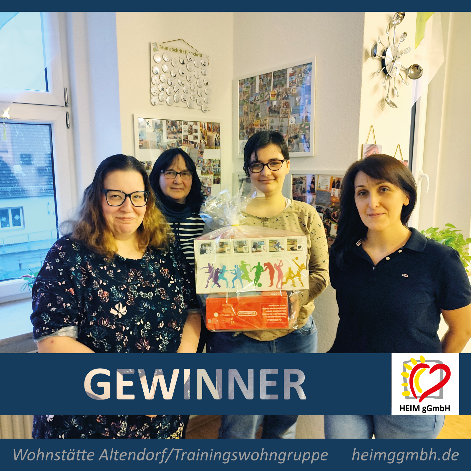 Das Team "Schritt für Schritt" aus der Trainingswohngruppe Altendorf ist Gewinner des abgeschlossenen „Jahr der Gesundheit“ in der HEIM gGmbH