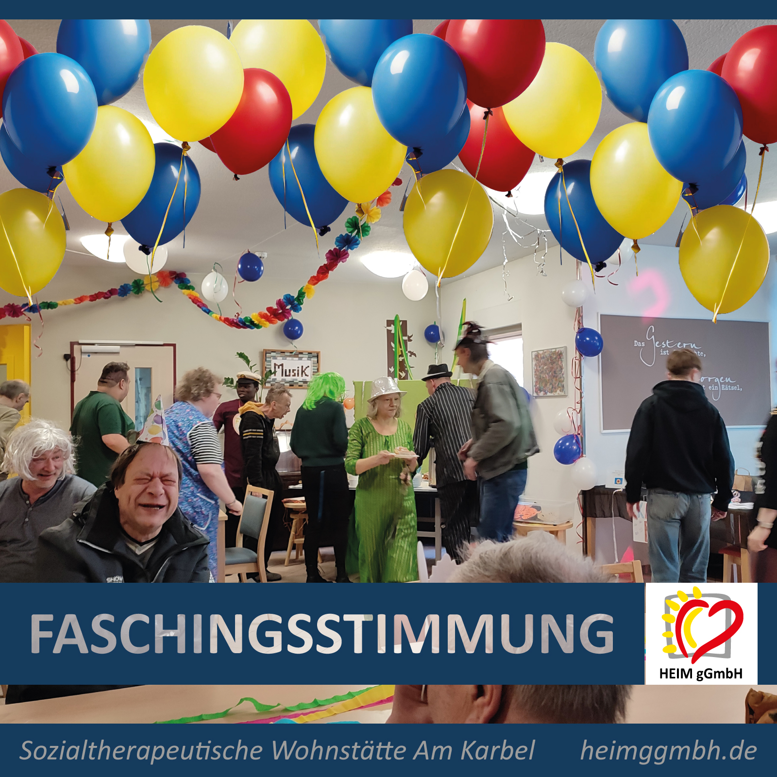 Fasching wurde auch in der Sozialtherapeutischen Wohnstätte Am Karbel der HEIM gemeinnützigen GmbH aus Chemnitz gefeiert.