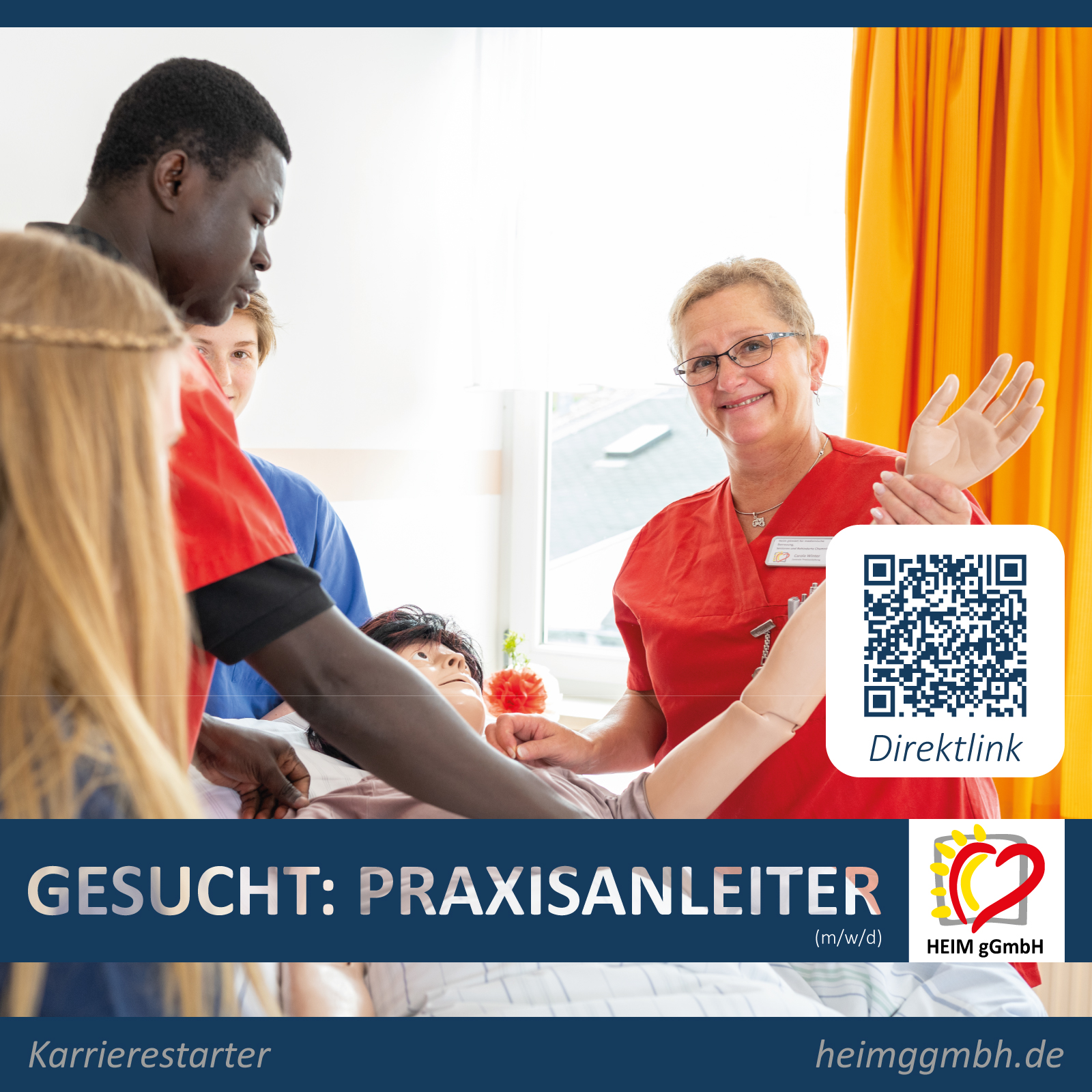 Verantwortung übernehmen in einem zukunftssicheren Job? Als Praxisanleiter*in (m/w/d) in der Sozialstation Chemnitz-Süd der HEIM gGmbH.