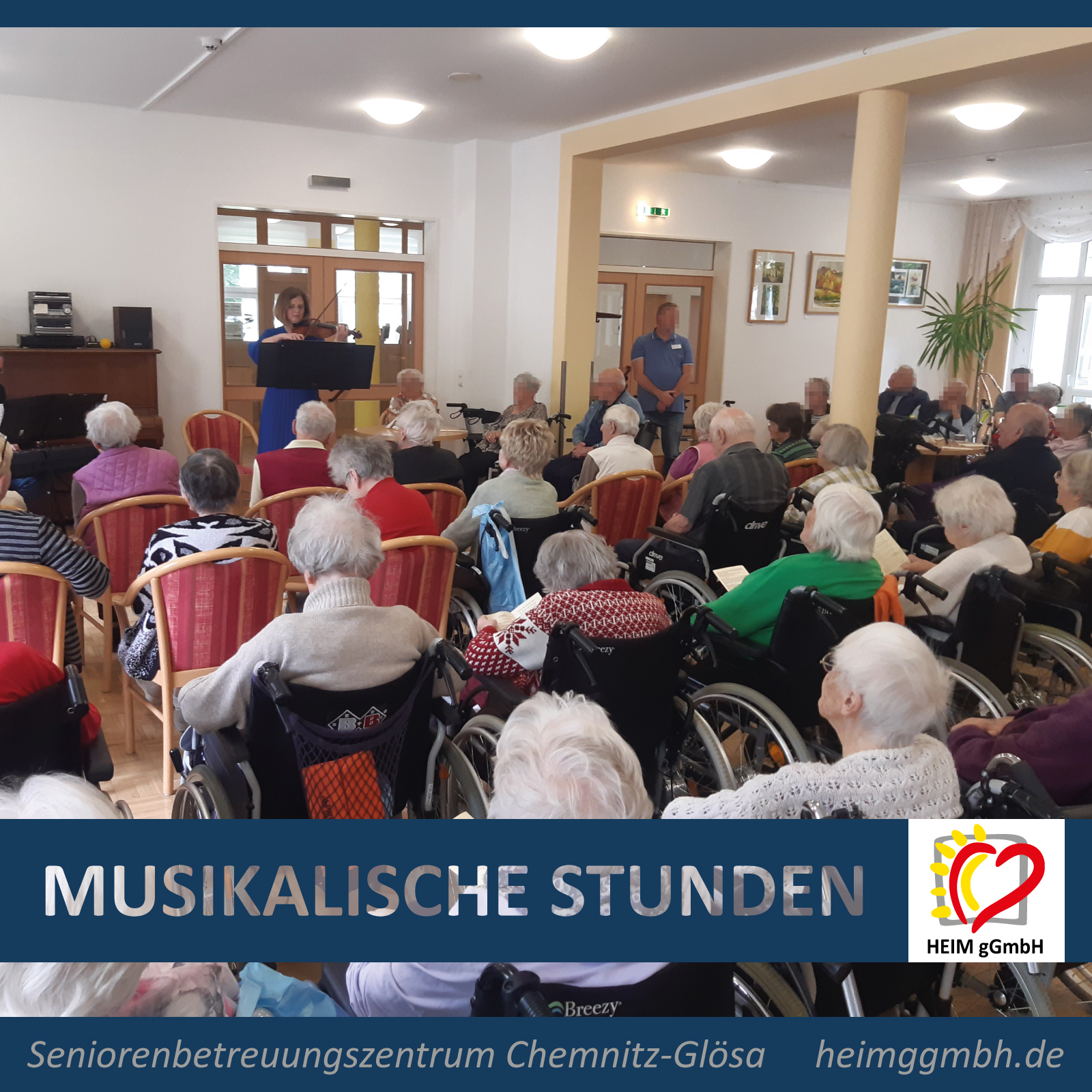 Letzten Freitag im Seniorenbetreuungszentrum Chemnitz-Glösa der HEIM gemeinnützigen GmbH: klassische Musik am Nachmittag.