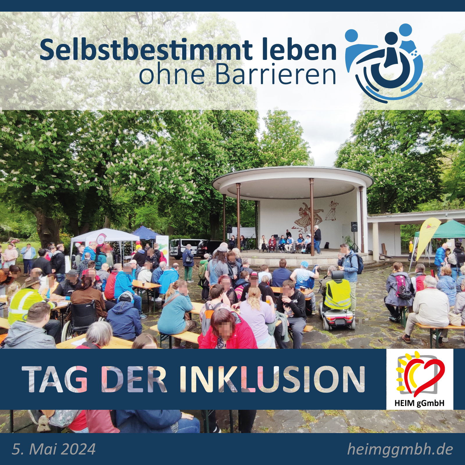 Gelungene Premiere: der erste Tag der Inklusion in Chemnitz. Entspannte Atmospäre am 5. Mai 2024 auf der Schlossteichinsel.