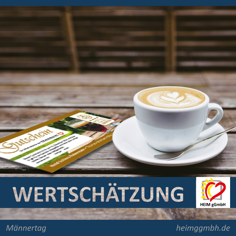 Analog zum Frauentag gab es nun als Zeichen der Wertzschätzung auch ein kleines Präsent für alle männlichen Mitarbeiter der HEIM gGmbH.