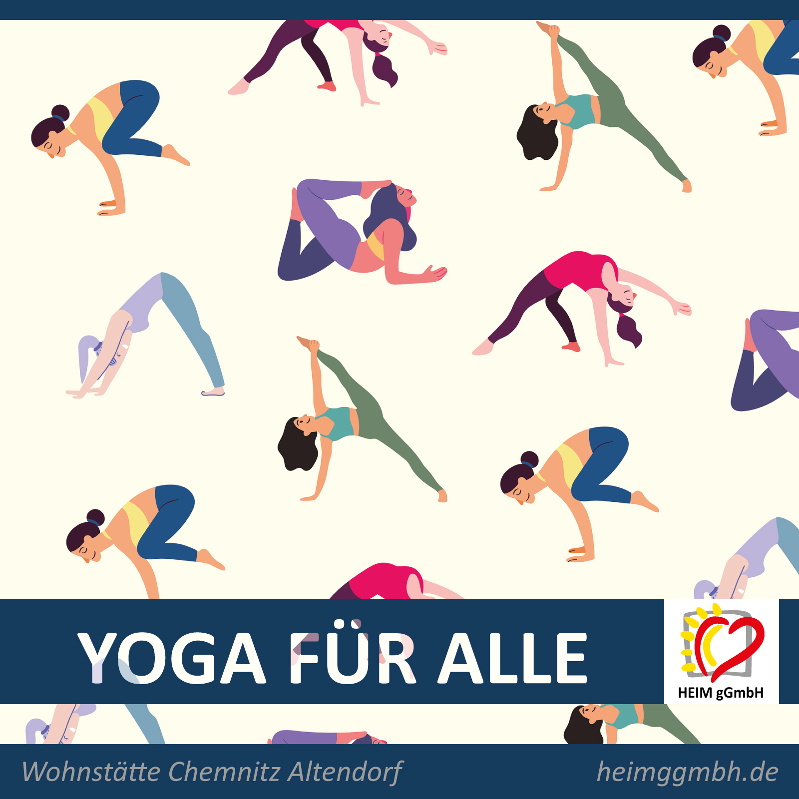 Yoga-Kurs für jedermann - auch im Januar 2025 in der Wohnstätte Chemnitz Altendorf der HEIM gemeinnützigen GmbH