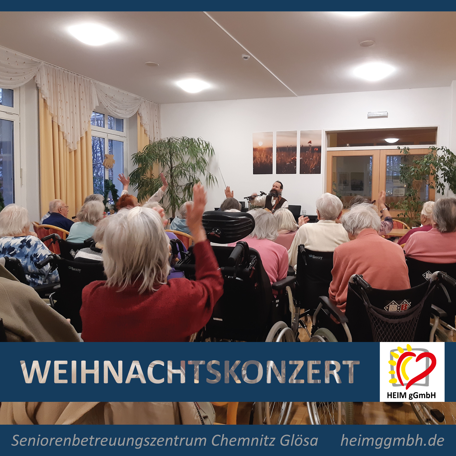 Konzert mit Kendy John Kretzschmer im Seniorenbetreuungszentrum Glösa der HEIM gemeinnützigen GmbH aus Chemnitz