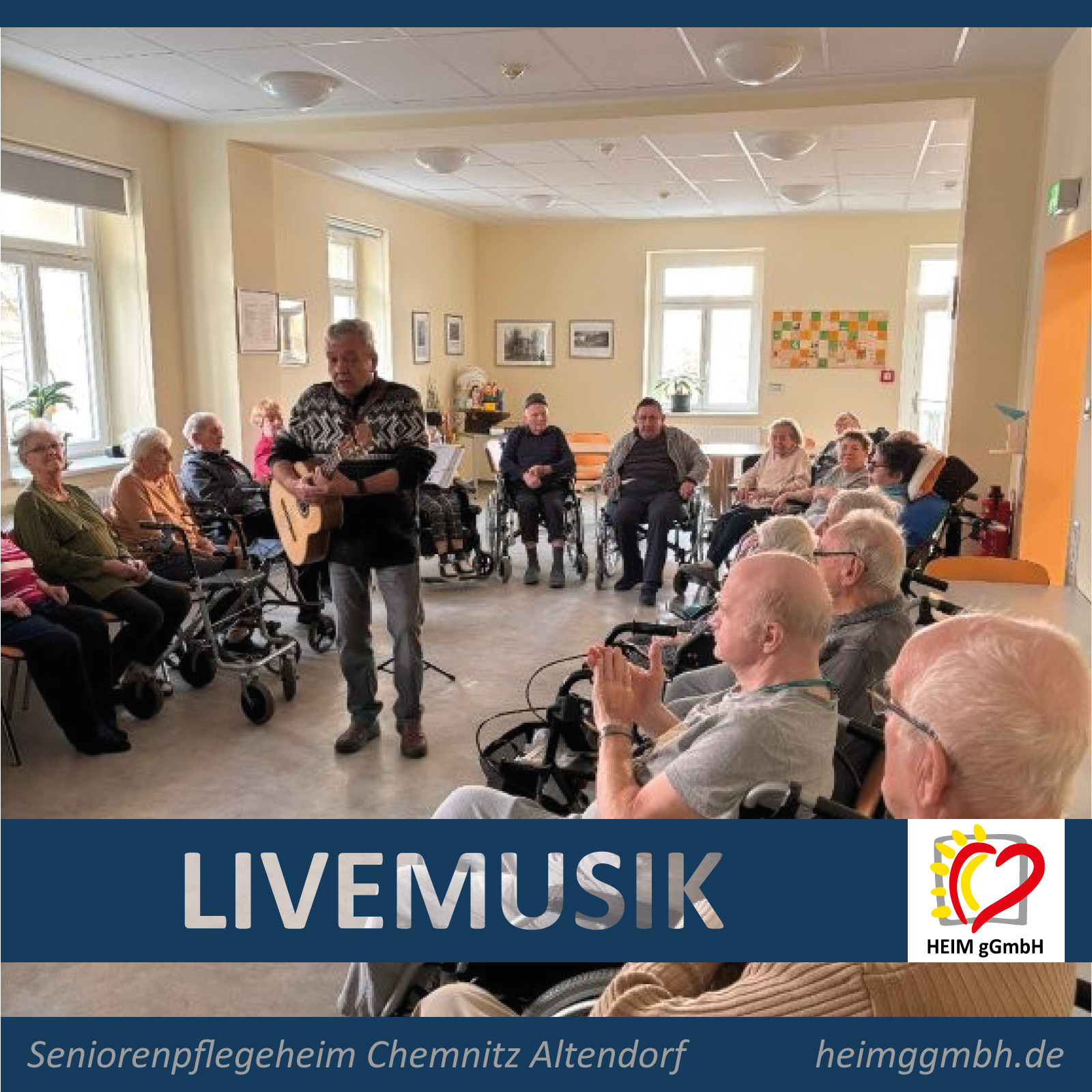 Tolle Livemusik im Seniorenpflegeheim Chemnitz Altendorf der HEIM gemeinnützigen GmbH - Gemeinsam. Sozial. Engagiert.