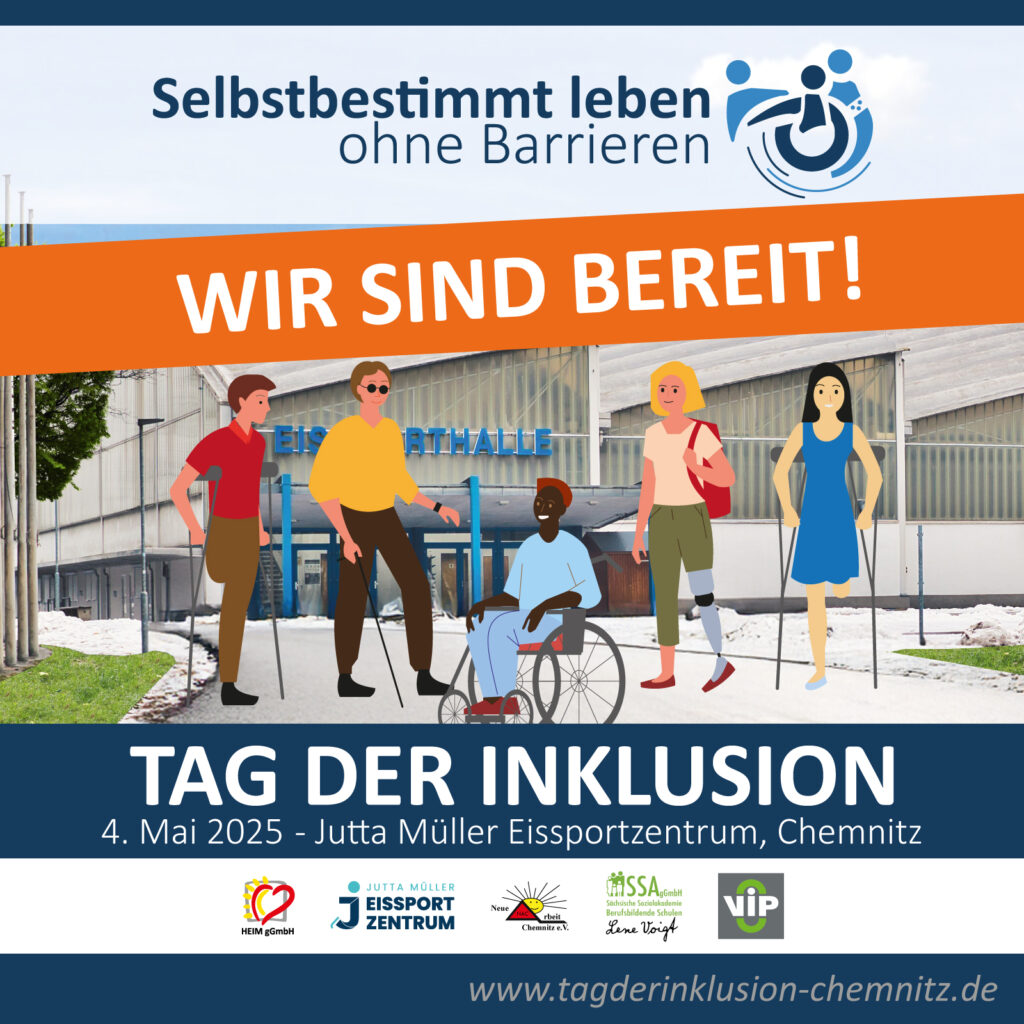 Tag der Inklusion am Sonntag, dem 4. Mai 2025 um 14:00 Uhr am Jutta Müller Eissportzentrum Chemnitz - Wir sehen uns!