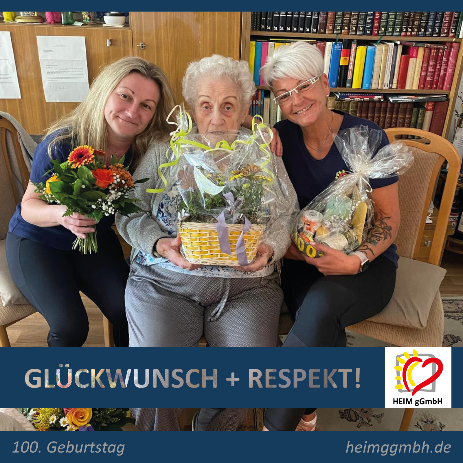 100 Jahre und immer noch aktiv – Glückwünsche und Respekt! - betreut durch die Sozialstation Chemnitz Süd der HEIM gGmbH