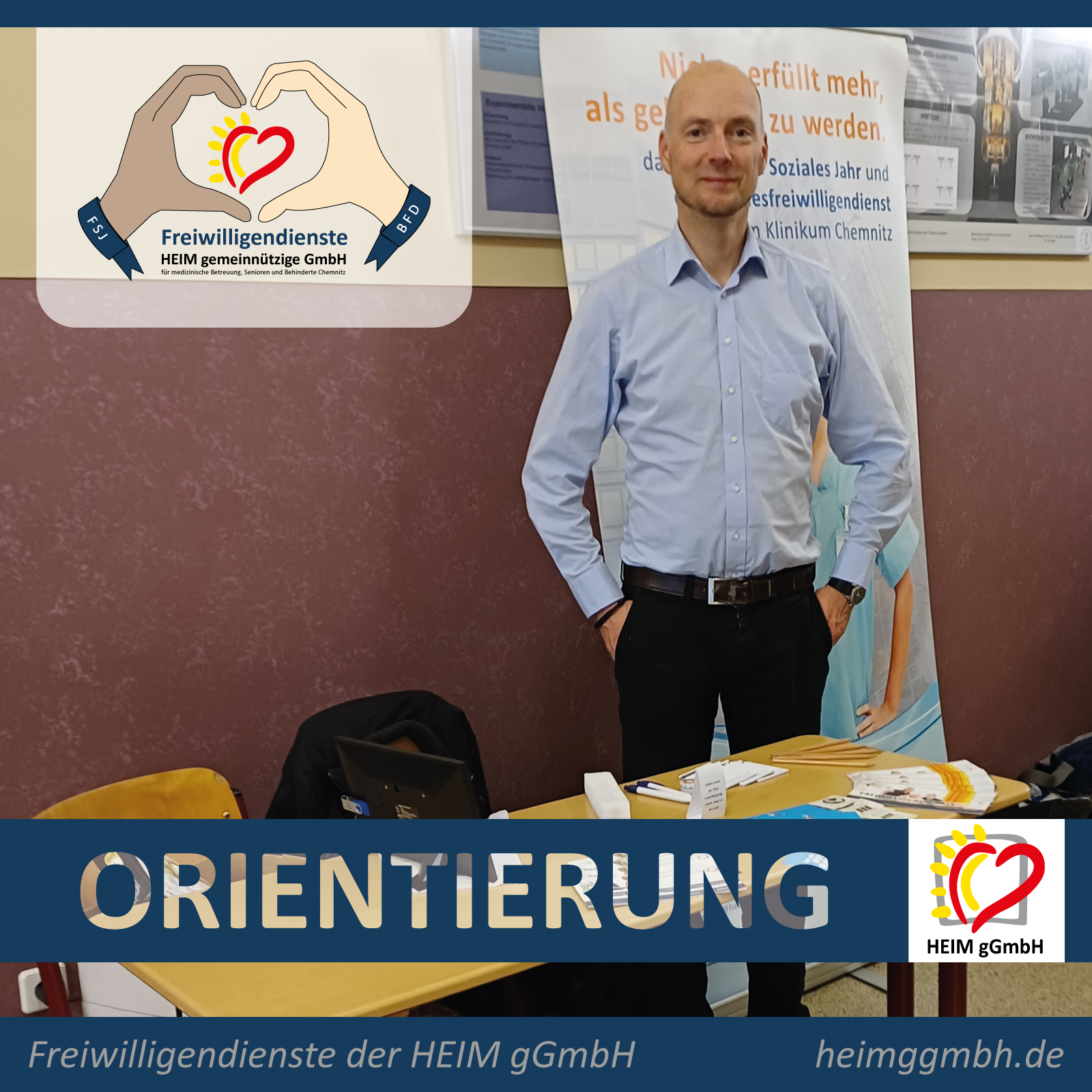 Der Freiwilligendienst der HEIM gGmbH Chemnitz zu Gast im Johannes-Kepler-Gymnasium zum Informationsabend zur Berufs- und Studienorientierung