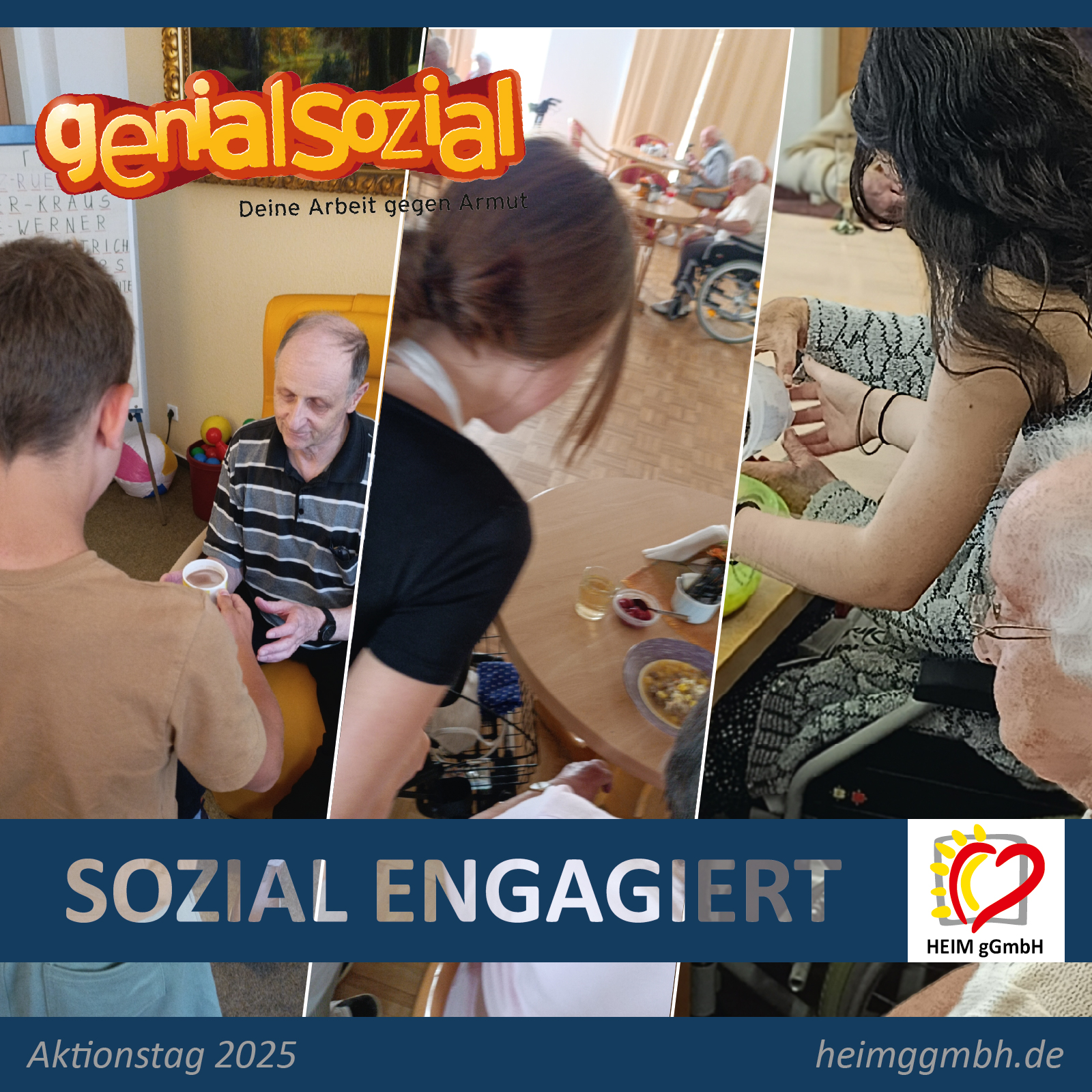 Fleißige Jugendliche bei „genial sozial“ 2005 bei der HEIM gGmbH im Seniorenbetreuungszentrum Chemnitz Glösa
