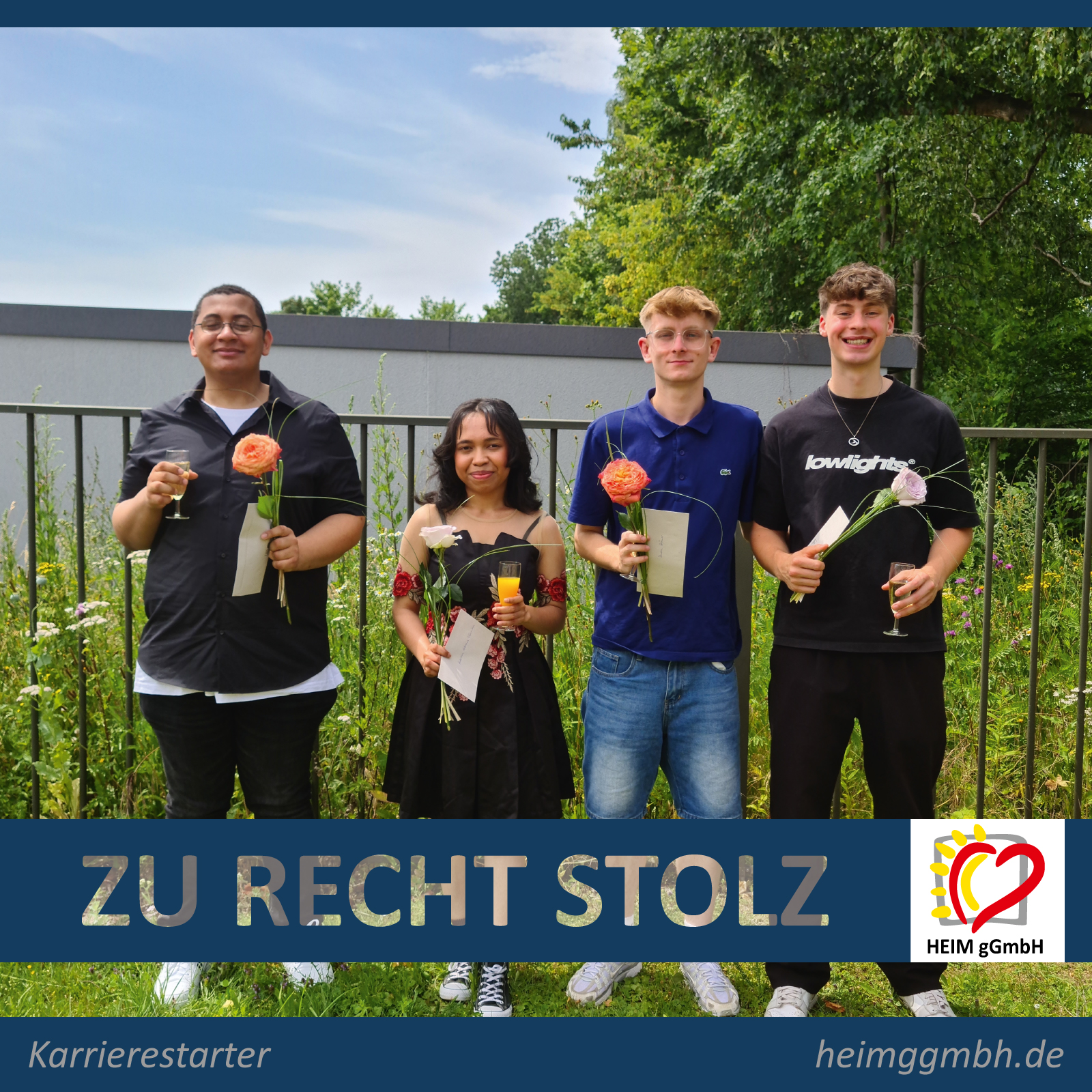 Erfolgreicher Ausbildungsabschluss unserer Krankenpfleghelfer der HEIM gGmbH in Chemnitz. Gemeinsam. Sozial. Engagiert.