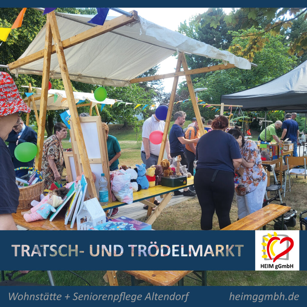 Tratsch- und Trödelmarkt der Wohnstätte und des Seniorenpflegeheims in Chemnitz Altendorf