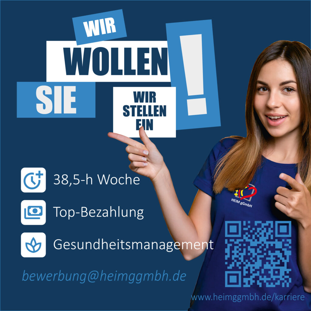 Ihre Karriere. Heute ist es wieder Zeit, einmal auf unser Unternehmen, die HEIM gGmbH, als attraktiver Arbeitgeber hinzuweisen.