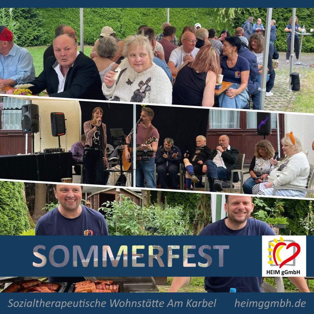 Sommerfest in unserer Sozialtherapeutische Wohnstätte Am Karbel im Chemnitzer Flemminggebiet der HEIM gGmbH