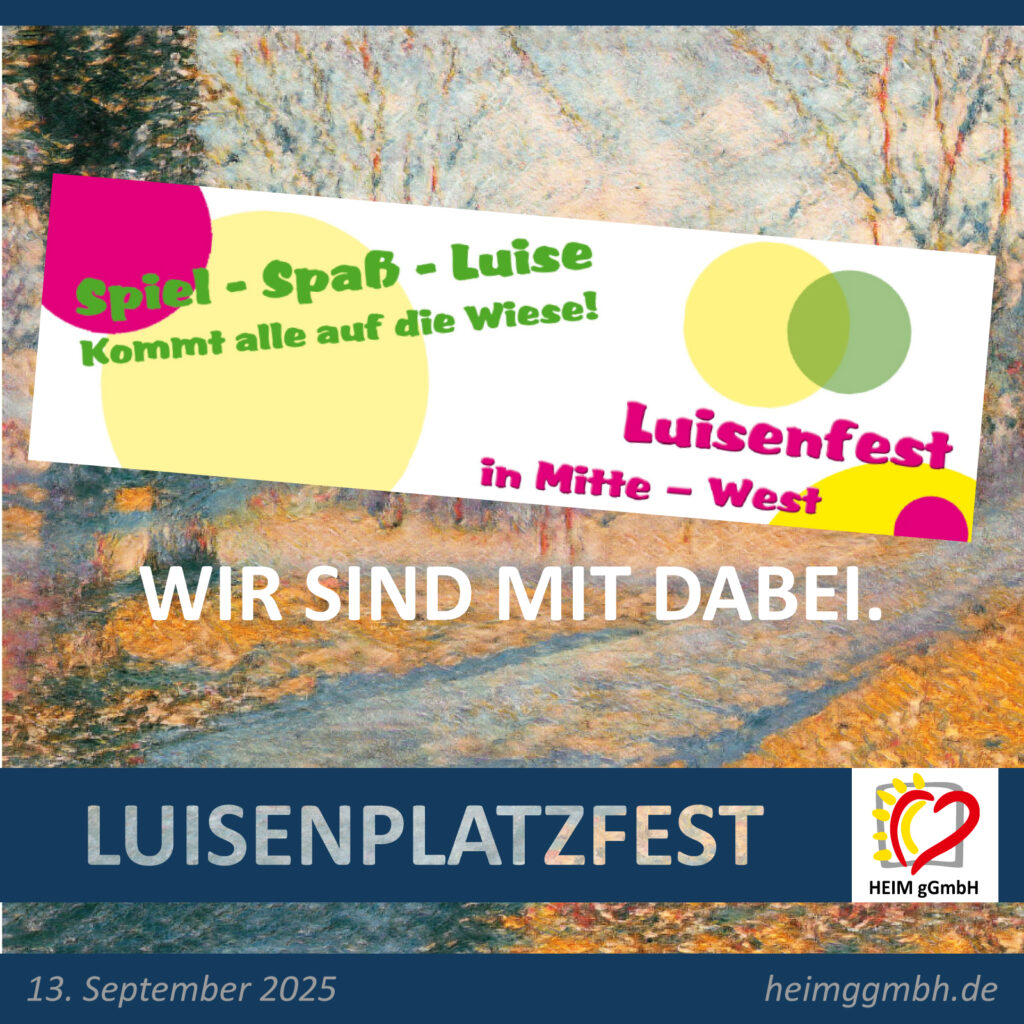 HEIM gGmbH mit einem Stand auf dem Luisenplatzfest auf dem Luisenplatz in Chemnitz am 13. September 2025 von 14:00 Uhr bis 20:00 Uhr