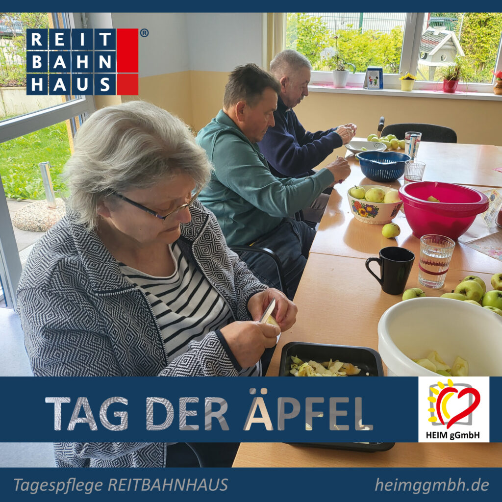 Gelungener Tag der Äpfel in der Tagespflege im REITBAHNHAUS® der HEIm gGmbH - direkt in der Chemnitzer Stadtmitte