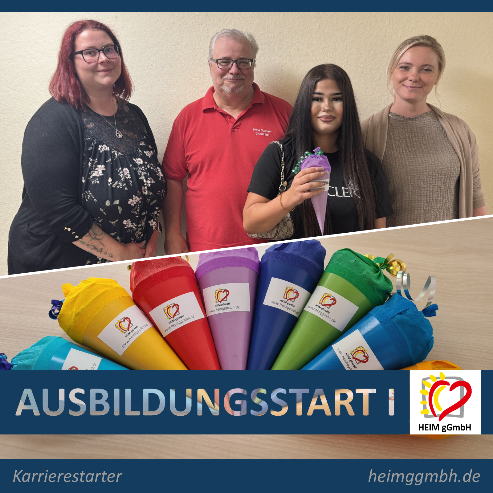 Ausbildungsstart der Pflegefachassistenten (Krankenpflegehelfer) in die Ausbildung bei der HEIM gGmbH in Chemnitz.