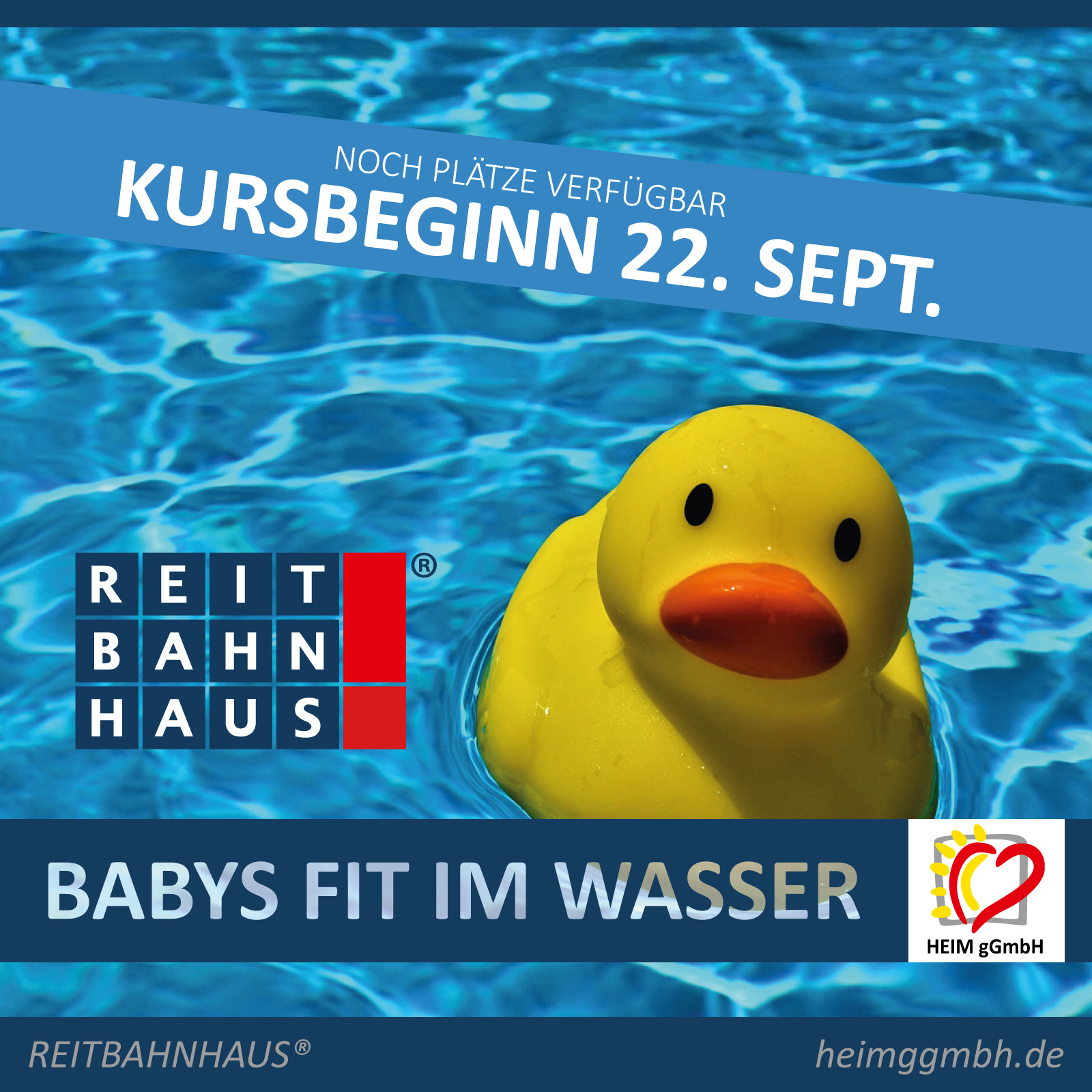 Kurs „Babys fit im Wasser“ im REITBAHNHAUS in Chemnitz - Kursstart 22. September - Noch freie Plätze - HEIM gGmbH
