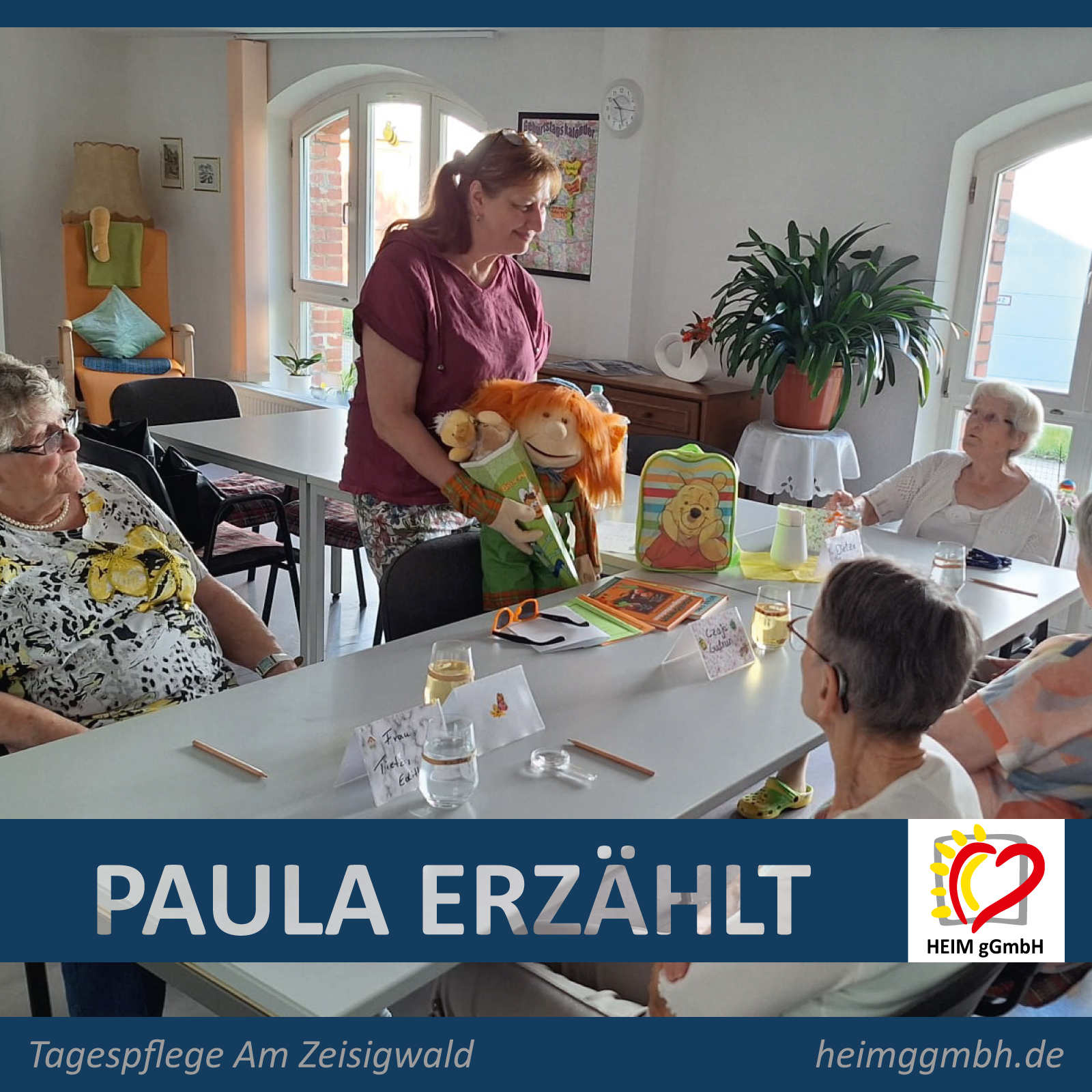 Tagespflege Am Zeisigwald der HEIM gGmbH aus Chemnitz - Paula erzählt vom Schulanfang und weckt Erinnerungen an die eigene Schulzeit.