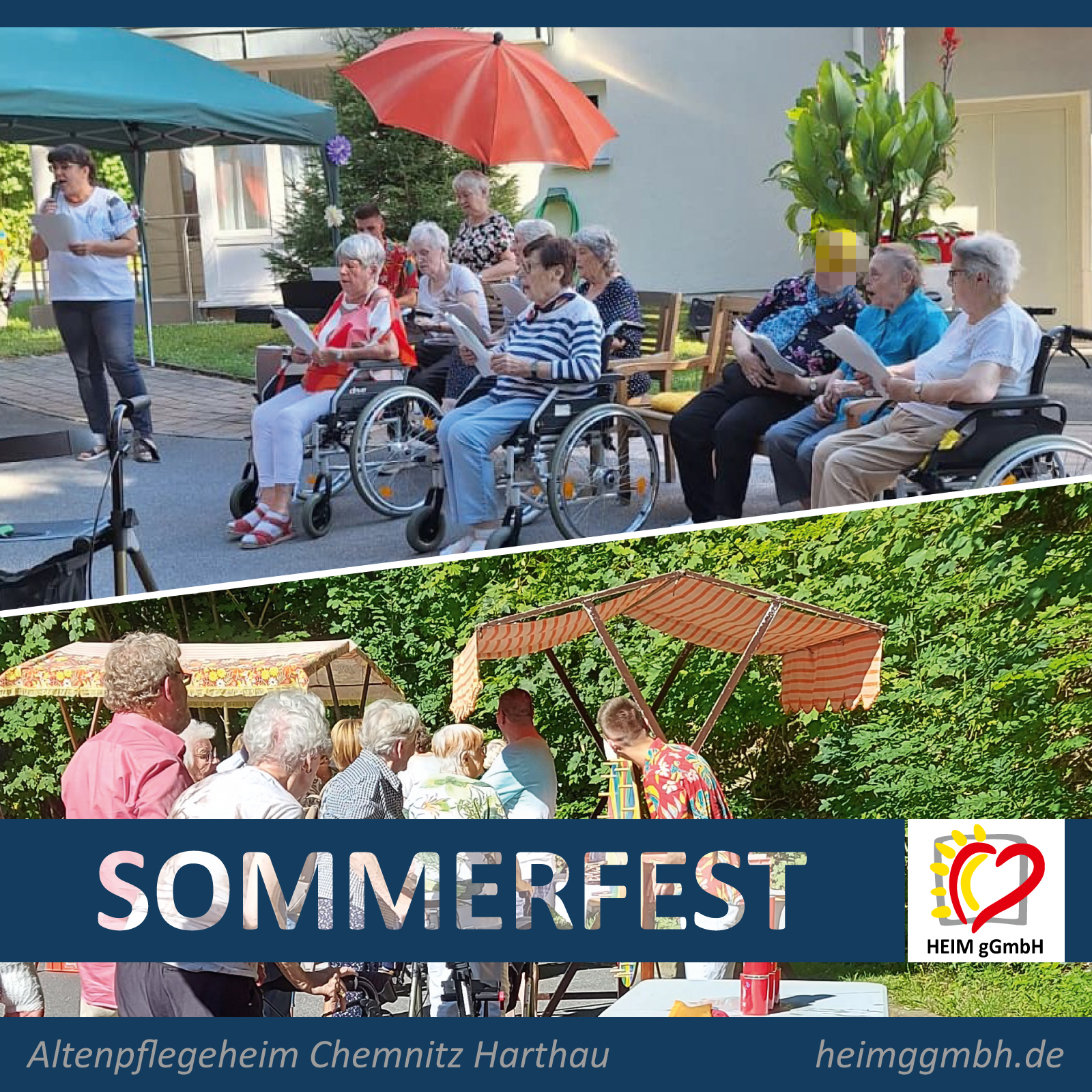 Sommerfest im Altenpflegeheim Chemnitz Harthau der HEIM gGmbH - Gute Musik, gute Stimmung, gutes Essen - ein schöner Nachmittag