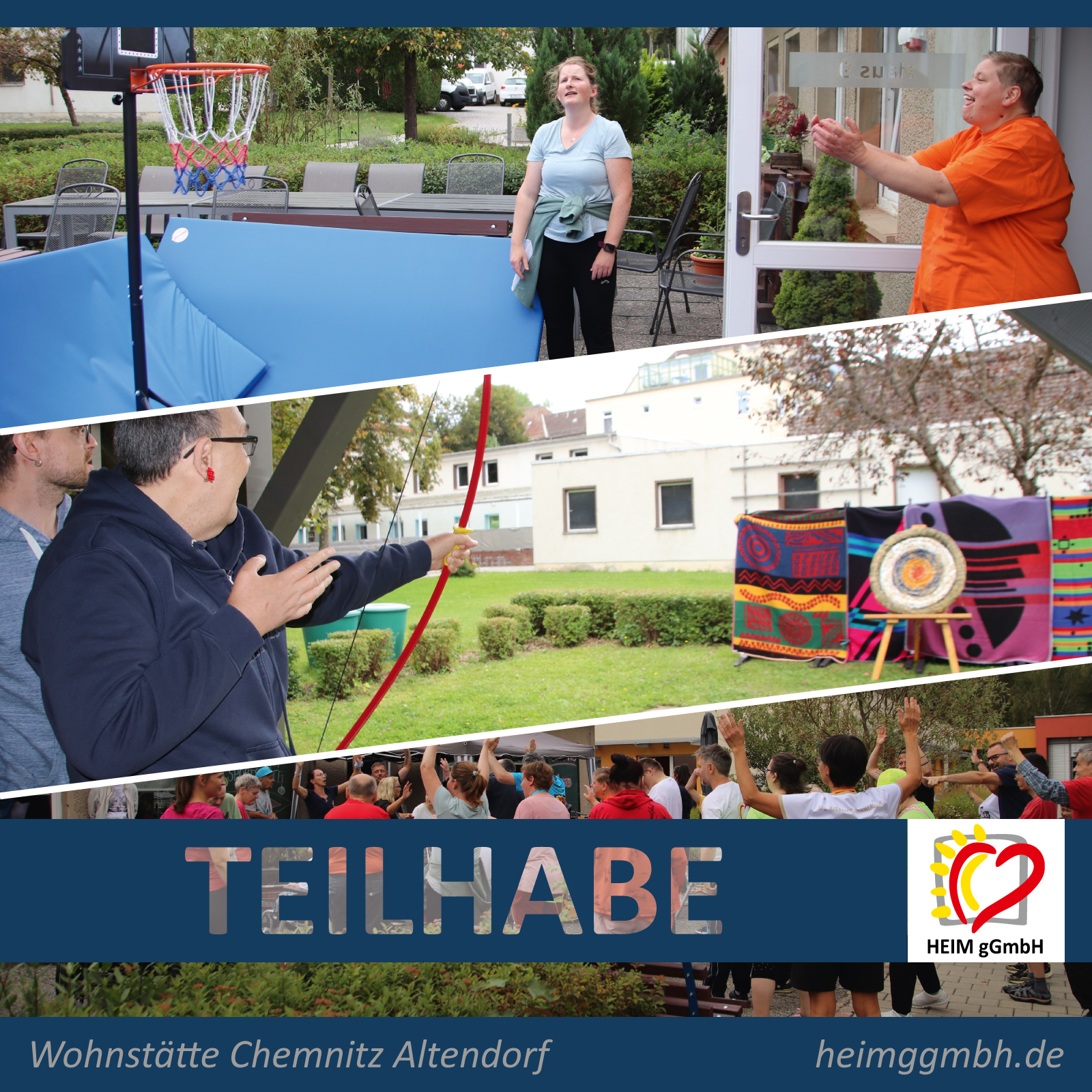 Sommerliche Sportfestspiele in der Wohnstätte Chemnitz Altendorf der HEIM gGmbH - Inklusion und Teilhabe mit Leben erfüllen