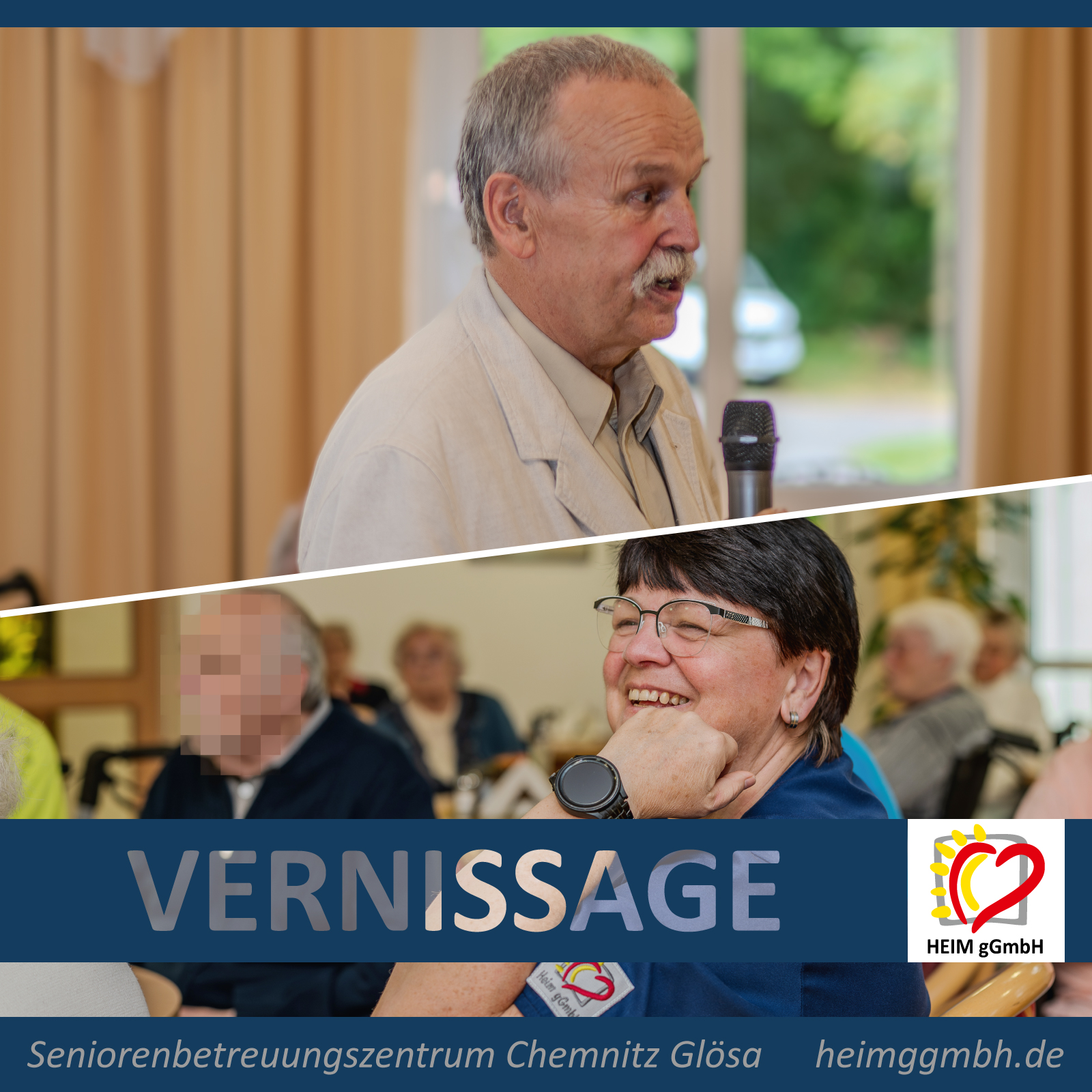 Tolle Kunst-Vernissage im Seniorenbetreuungszentrum Chemnitz Glösa der HEIM gemeinnützigen GmbH in Chemnitz