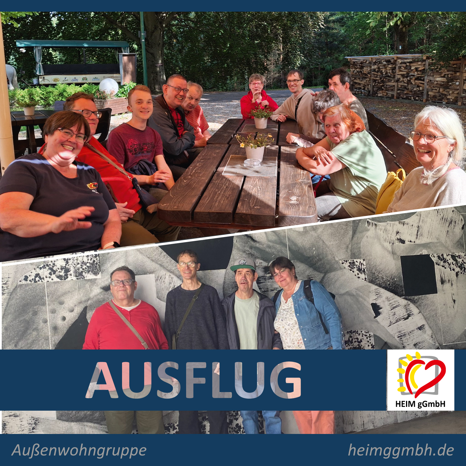 Eine Aussenwohngruppe der HEIM gGmbH aus Chemnitz bei Ausflügen nach Rabenstein und zur IBUG. Gemeinsam. Sozial. Engagiert.