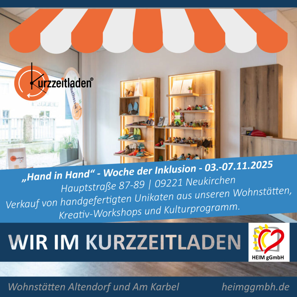 Unsere Wohnstätten im Kurzzeitladen in Neukirchen