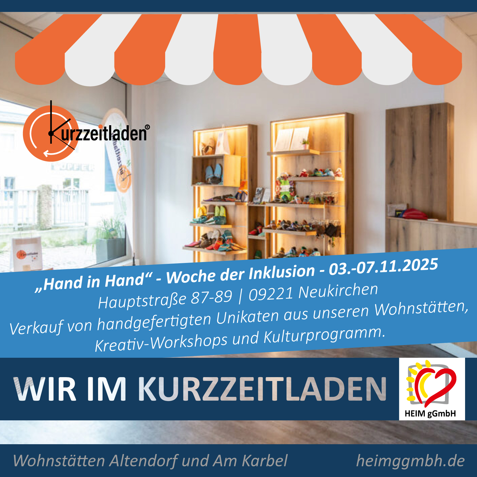 Unsere Wohnstätten im Kurzzeitladen in Neukirchen / Erzgebirge - HEIM gGmbH in Chemnitz - Gemeinsam. Sozial. Engagiert.