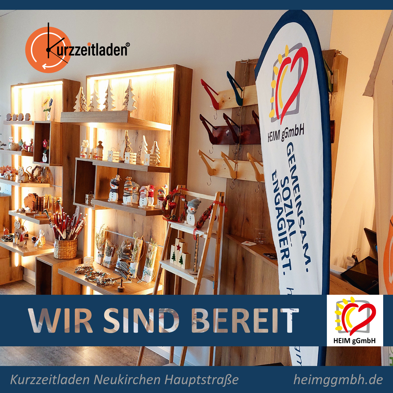 Wir sind bereit für unser Projekt Kurzzeitladen vom 3. bis zum 7. Novemebre 2025 in Neukirchen /Erz. - Inklusion und Teilhabe - HEIM gGmbH