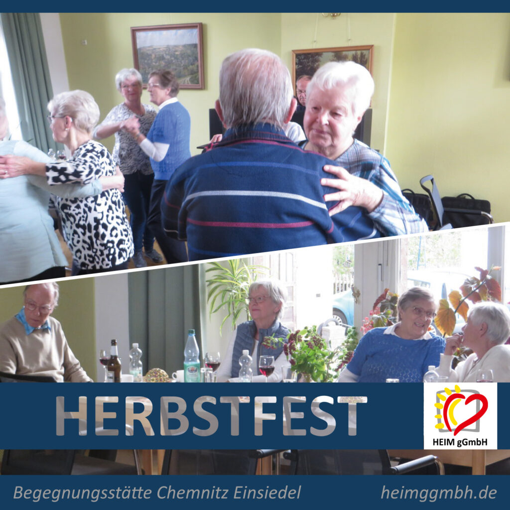 Geselligkeit beim Herbstfest in Chemnitz Einsiedel - Herbstefest in der Begegnungsstätte Chemnitz Einsiedel der HEIM gGmbH