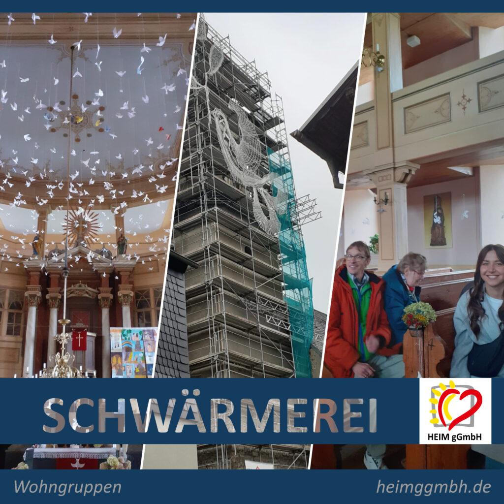 Die Wohngruppe Kanalstraße der HEIM gGmbH aus Chemnitz auf Ausflug nach Wildbach zum Kunstprojekt Schwärmerei