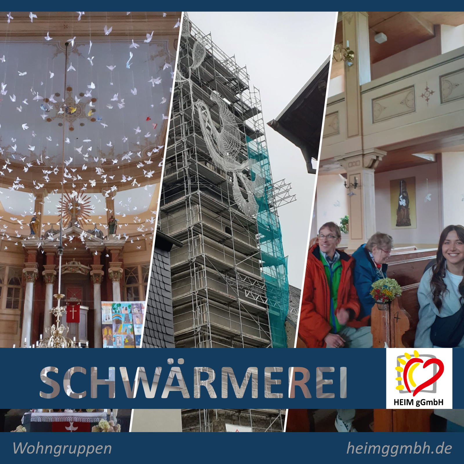 Die Wohngruppe Kanalstraße der HEIM gGmbH aus Chemnitz auf Ausflug nach Wildbach zum Kunstprojekt Schwärmerei