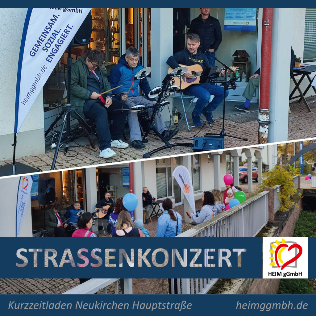 Straßenkonzert zur Eröffnung des Kurzzeitladens in Neukirchen/Erz. - Inklusion und Teilhabe beid er HEIm gGmbH Chemnitz