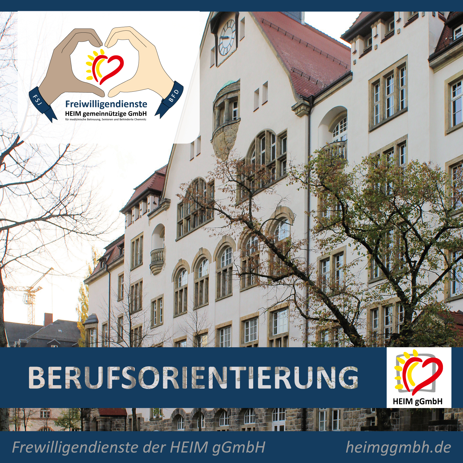 Der Freiwilligendienst der HEIM gGmbH bei der Berufs- und Studienorientierungsmesse des Karl-Schmidt-Rottluff- und des André-Gymnasiums