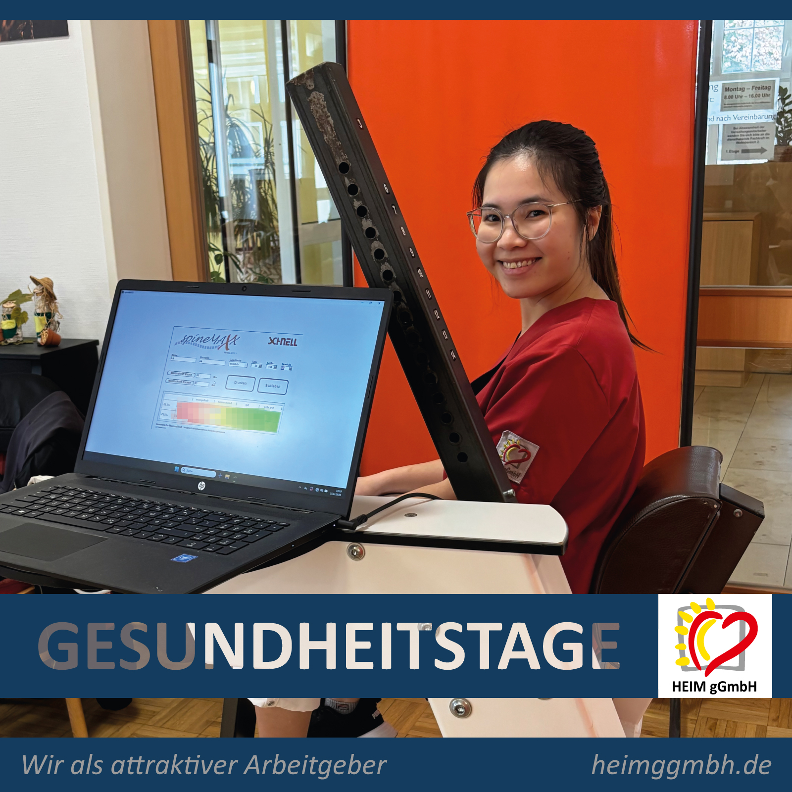 Aktives Gesundheitsmanagement bei den Gesundheitstagen für unsere Mitarbeitenden bei der HEIM gGmbH in Chemnitz