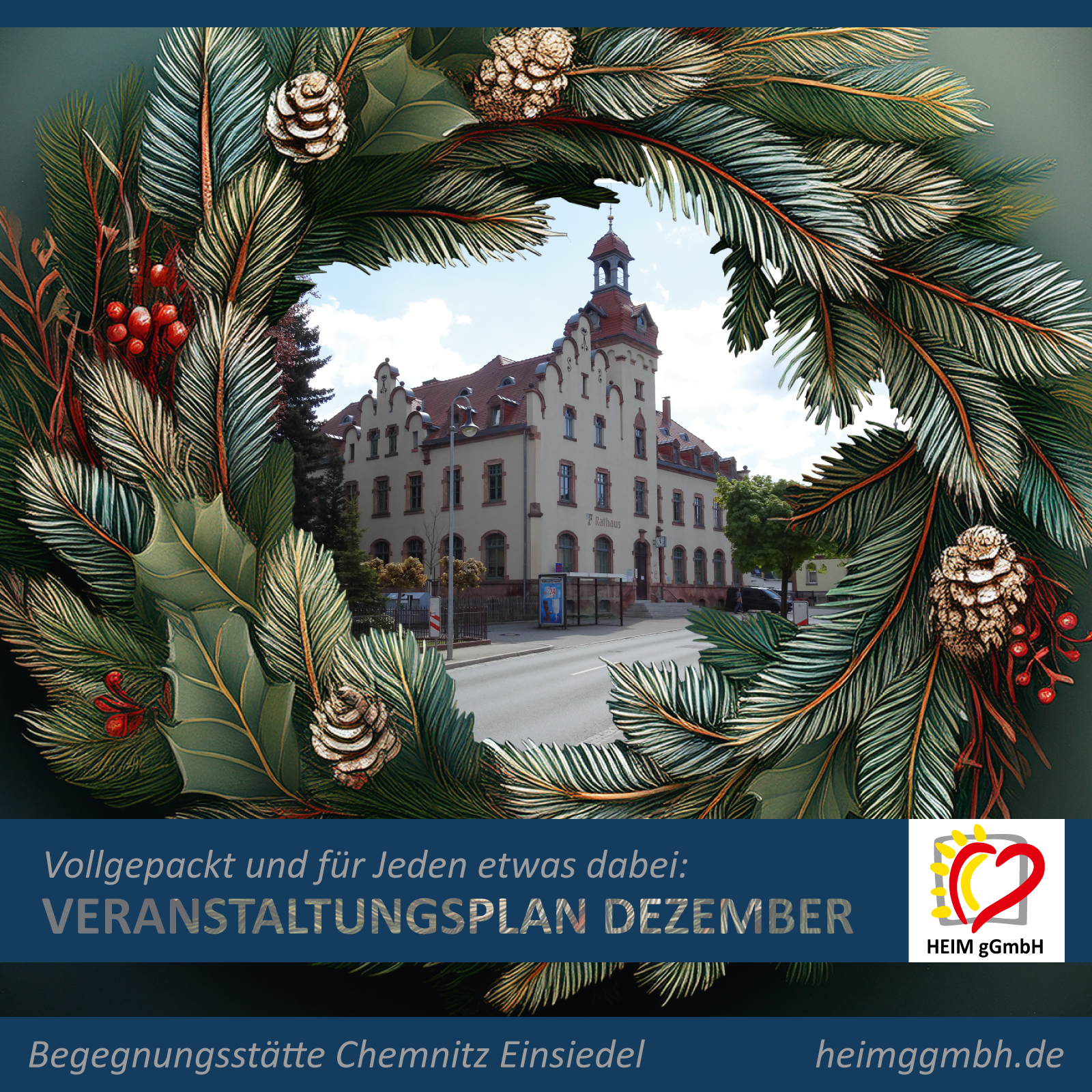 Vollgepackt und für Jeden etwas dabei: Veranstaltungen im Dezember in der Begegnungsstätte Einsiedel in Chemnitz der HEIM gGmbH